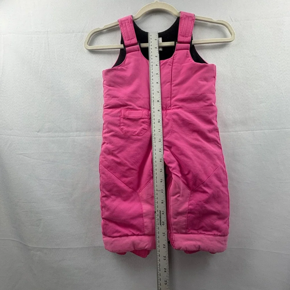 The Childrens Place Pink Snow Bib Overalls 12mo. Insulated Winter Warm Cozy Play